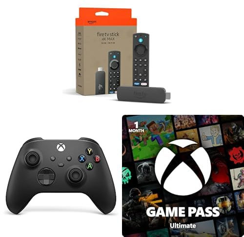 Amazon Fire TV Stick 4K Max + Xbox Carbon Black Controller + 1 Month Game Pass Ultimate