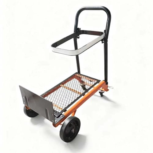 Heavy Duty Folding Sack Truck 80kg Load Capacity, Steel Industrial Hand Trolley with Smooth Wheels, Compact Foldable Warehouse Cart for Boxes, Groceries, Office & Home Use