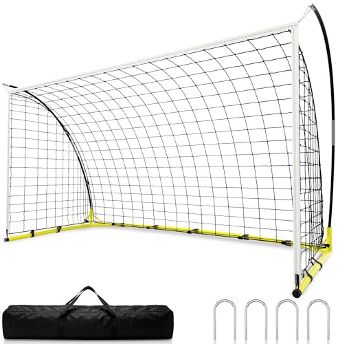 Soccer Goal for Backyard, 12×6 ft /6×4 ft Portable Soccer Goal Net, Quick Setup with 1 Carry Bag (6X4 ft)