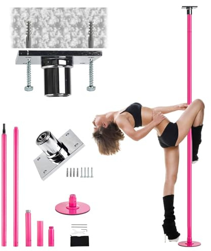 Palo Da Pole Dance Permanente In Silicone Di Alta Qualità, Palo Da Pole Dance Autoportante Per Soffitti Alti, Palo Da Striptease Da 7,5 A 12,3 Piedi Per Allenamento E Fitness Di Tutto Il Corpo Colore