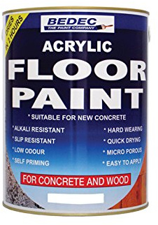 Bedec Acrylic Water Based Floor Paint Black 5 Litre