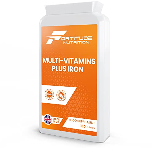 Multivitamin with Iron Tablets | Multivitamin Tablets for Men & Women | High Strength Multivitamin Plus Iron Supplements 180 One a Day Multi Vitamins Tablets