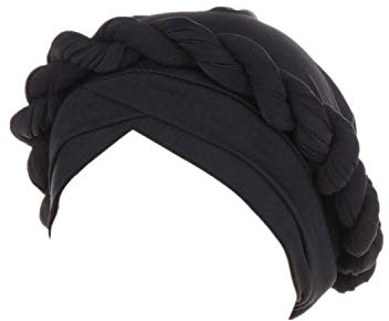 Ulalaza Turbante elástico para mujer, gorro de quimioterapia para el cáncer, trenzado, cubierta de pelo musulmán, turbante para la cabeza, style3-5, Talla única