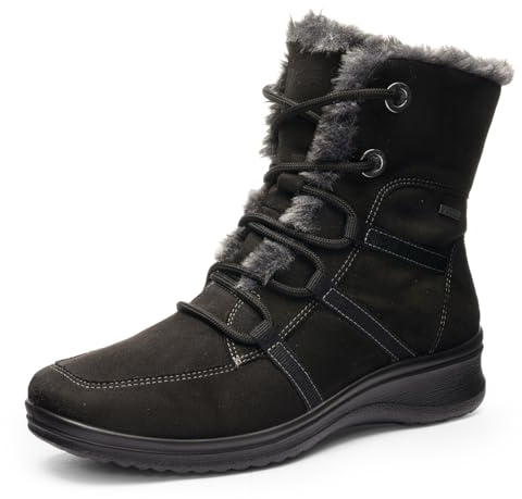 ara 1248554 femme Botte de neige, NOIR, GRAPHITE, 39 EU