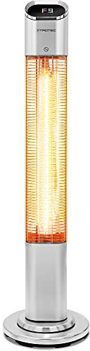 TROTEC Chauffage radiant de terrasse IRS 2050 E Chauffage radiant à infrarouge, 9 niveaux de chauffage, jusqu'à 2.000 watts, oscillation de 45°, minuterie de 24 heures, IP 25