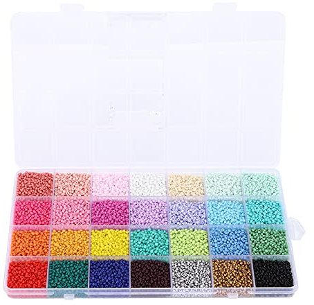 Armband Pärlor Glas Seed 14000st Armband Beads 28 Färger 2mm Glas Seed Beads Glaspärlor Smycken Göra Pärlor Pärlor Till Armband Seed Beads