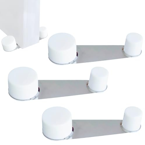 Fermaporta da pavimento girevole - Fermaporte da terra 4 pezzi - Blocca porta da pavimento bianco - fermaporta adesivo