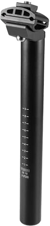 X AUTOHAUX 31.6x300mm Bike Seat Post Aluminum Alloy Bicycle Seatpost Mountain Bike Saddle Pole Road Bike Seat Tube Mount Black