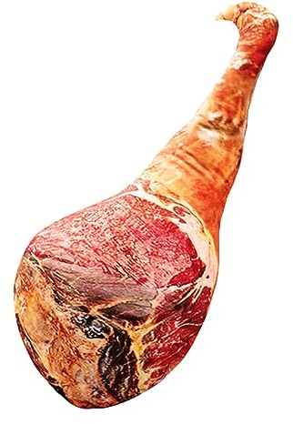 Cabilock 1 Pc Almohada De Jamón Creativa De Pan Comida De Tocino Cojín Coche Relajante Bebita Palillo De Relleno: Algodón PP Almohada Suave