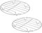 Rejilla de Enfriamiento Redondo, 2 Unidades Rejilla para Enfriar Repostería, Metal Rejillas de Enfriamiento de Cocción Redondas, Apta para Horno y Lavavajillas, para Bizcocho Tarta Asado, Ø 22 cm