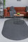 Dijidekor Ultraweicher Plüsch-Teppich Hochwertiger Teppich Wohnzimmer | Teppich waschbar für Korridor, Schlafzimmer | Bakterienresistent und leicht Küche | Dark Grey - Oval - 120 x 180 cm - ohne Laken
