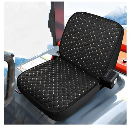 Bilsätesöverdrag Grävmaskin Gaffeltruck Engineering Fordon Jordbruksfordon Sätesöverdrag Universal Varm Kort Plysch Sätesmatta(Style B - Black)