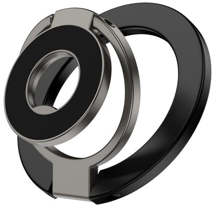 Magnetic Phone Ring Holder for Samsung Galaxy S26 S25 Ultra S25 S24 FE S24 Ultra, Removable Magsafe Phone Grip with Kickstand for iPhone Air 17 Pro Max 16e 16 15 14 13 Pro Max, Fit Magnetic Car Mount