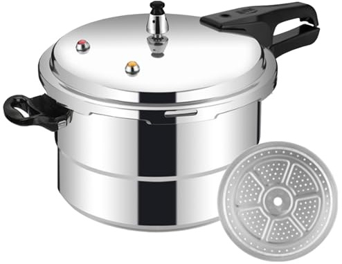 Olla A Presión De Aluminio 5L - Con Accesorio De Vapor Para Verduras, Carnes Y Pescado | Olla Multifuncional Segura Para Restaurante Y Cocina En Casa