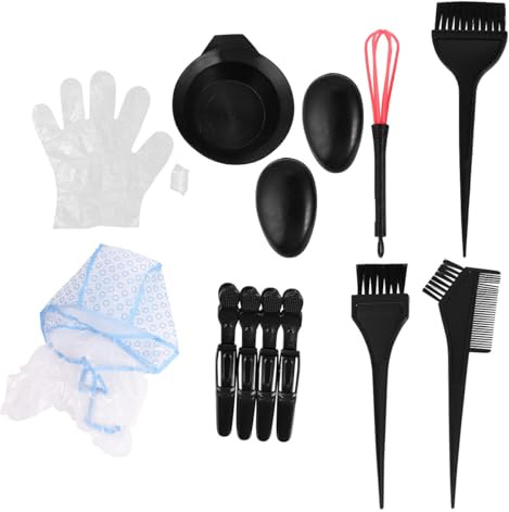 VICASKY Kit de Coloration Capillaire 15 Pièces Bol Pinceau Peigne et Brosse Accessoires pour Teinture Cheveux Professionnels et Usage Domicile Outils de Teinture pour Mèches Reflets