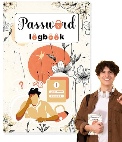 Organiseur De Carnet De Mots De Passe – Index Alphabétique A5, De Connexion Internet, Registre D'utilisateurs Portable | Enregistrement De Données Informatiques Femme Cadeau Personnel Secr