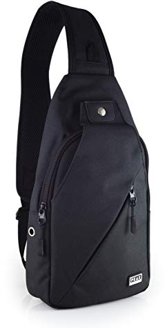 Peak Gear Sling Crossbody Rucksack – Urban Messenger Day Bag, Schwarz , Einheitsgröße