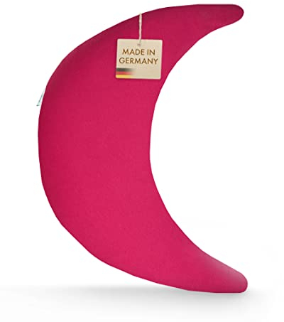 pic Bear Stillkissen - Stillmond - hochwertiges Lesekissen - anschmiegsames Lagerungskissen aus Baumwolle - Bauchstützkissen - Purpurrot