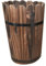 Happyyami Wohnkultur Pflanzkübel Fass Holzkübel Holz T? Whisky Barrel Pflanzer Vintage Retro Barrel Pflanzer Holz Pflanzer Holz Eimer Pflanzer Blumentopf für Outdoor Indoor Garten Holzeimer