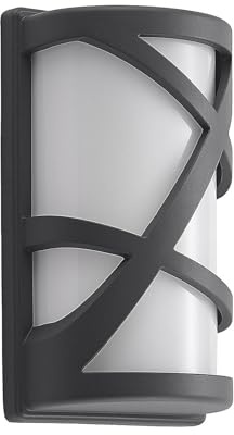 Lindby Applique Exterieur Femani à intensité variable (Moderne) en Noir Aluminium (1 lampe,à E27), Murale Luminaire Lampe Jardin Eclairage