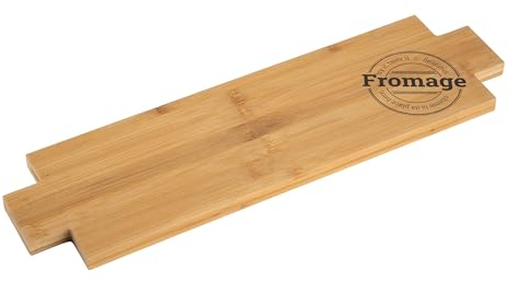 FLORINA Tagliere Aperitivo in Legno di Bambù (40 x 30 cm) I Tagliere Particolare con Manico TASTY I Tagliere Rettangolare, Vassoio per Servire, Tagliere per Formaggi, Tagliere per Colazione