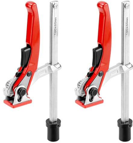 QWORK® Elemento de sujeción ø20, rango de sujeción 160, profundidad de garganta 60, para mesas multifuncionales