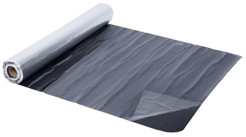 MYOYAY Pellicola autoadesiva per tetti in alluminio, 10 m x 1 m, per bitume, copertura in metallo, rivestimento in alluminio, bitume con rivestimento in alluminio per tetto, tetto piano, garage