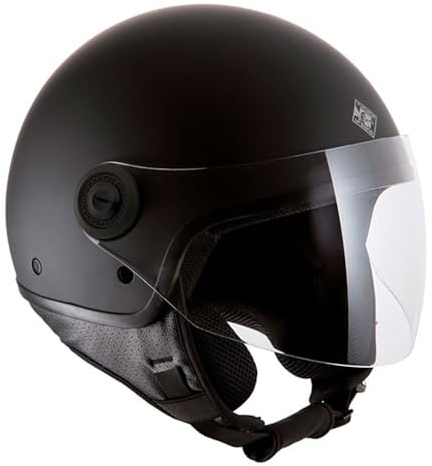 Tucano Urbano EL'JETTIN 6.0 Demi Jet Casco Moto in Policarbonato - Fit Scooter, Calotta XS-M-L-XXL, Estate/Inverno, Omologato ECE 22.06 - Grigio Opaco TAGLIA L