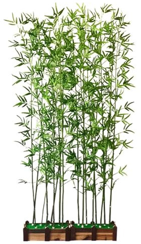 Genérico Planta de bambú Artificial con Hojas de Seda encriptadas for decoración de jardín, Patio, Interior y Exterior, con privacidad, Impermeable.(1 Meter,5pcs)