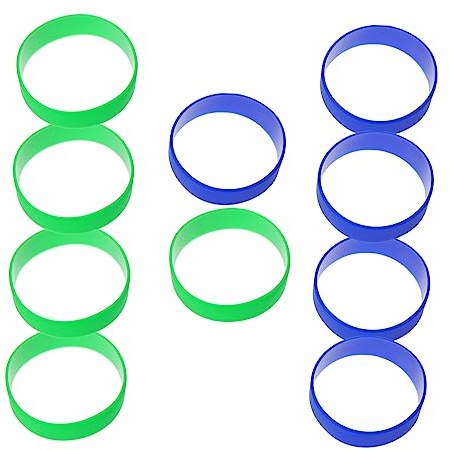 DOITOOL Silicone Bands for Sublimation 10pcs Green Elastic Sublimation Rings Heat-Resistant Silicone Wraps to Prevent Glint and Cups Practical Craft Accessory