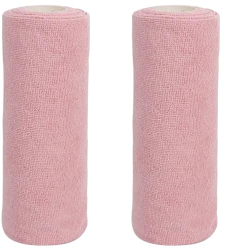 Flaroey Återanvändbar rengöringsduk, hushållsduk, diskdukar, ersättning för pappershanddukar, rosa