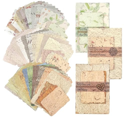 84 fogli di carta vintage per scrapbooking decorativa, carta per découpage con motivi creativi, carta per artigianato in 3 stili, carta per album di ritagli, carta a motivi decorativi per diario fai