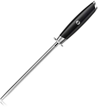 Cangshan Thomas Keller Signature Collection, Diamond Coated 8-Inch Honing Steel, Black
