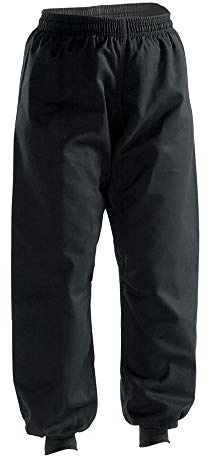 Kung Fu 7oz Traditional Pants w/Cuffed Ankles (7 (6'5-6'8/ 230-270lbs)) Black