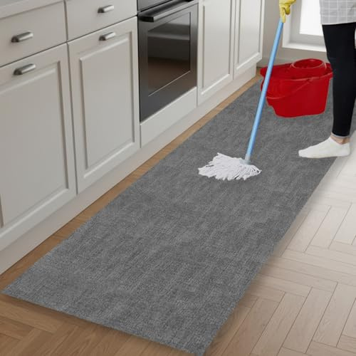 parpyon® Tappeto passatoia Cucina Lavabile Sixty - Antiscivolo aderisce Perfettamente a Terra Non Piega Si pulisce con il mocio è Antisfilo tappeti Moderno (CM60X120, 01SY)