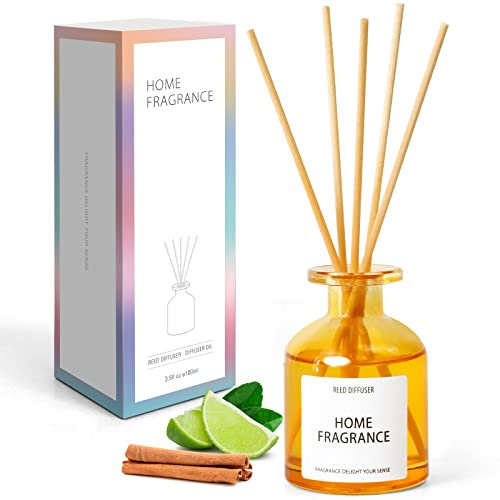 Lemon Soda Reed Diffusers for Home - Long Lasting Fragrance Gift Set for Women, Men, Yoga, Bath - 100ml
