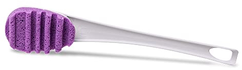 martini SPA - Hygiene+ - Spazzola corpo con spugna massaggio in poliuretano agli ioni d'argento, colore casuale, 45x8.5x4.5cm, 90g, 1 unità