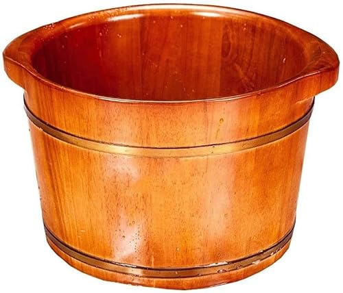 NUBAOzy Foot Tub Wooden Foot Basin Foot Tub, Wood Foot Basin Tub Bucket for Household Foot Bath, Massage, Spa, Sauna, Soak Foot Bath Wooden Bucket Foot Spa Household Wash Ba (Color : Wood Color)