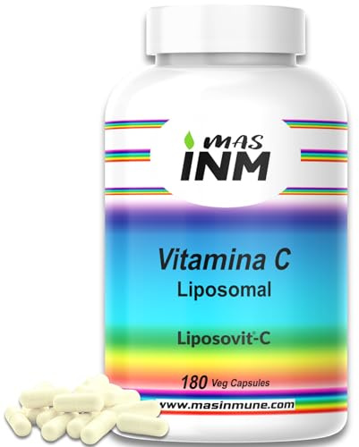 Vitamina C Liposomal 500mg Liposovit® · 180 Cápsulas (6 Meses) · Alta Absorción · Mayor Biodisponibilidad · Refuerzo Inmunitario · Antioxidante Puro · Sin Aditivos · Masinmune