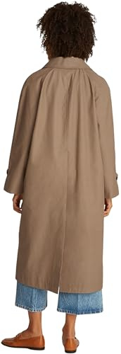 Tommy Hilfiger Gabardina Mujer Cotton Nylon impermeable, Marrón (Tundra Brown), XS-S