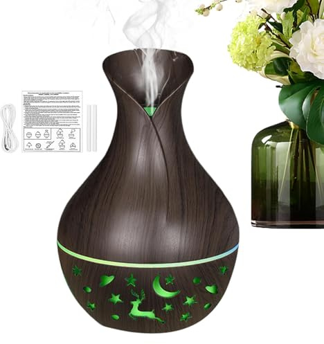 Difusor de aromaterapia | Humidificador de fragancias con iluminación LED de Colores | Difusor de Niebla de aromaterapia de 200 ml para la decoración del Ambiente del hogar, el Dormitorio, la Sala de