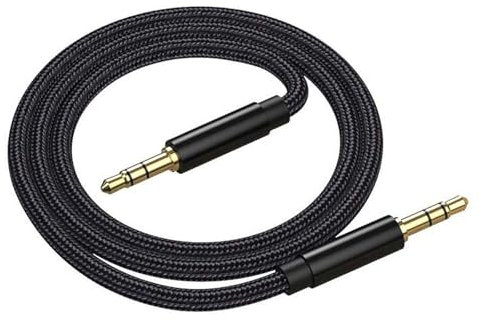 YIAJIA 1M Auxiliary Audio Cable, 3.5mm to 3.5mm, Compatible with Smartphone, Tablet, Laptop, Headphone, Speaker, Indoor Use