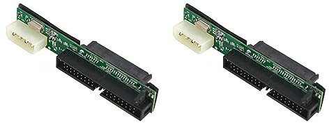 Iyalezirk 2X Convertisseur Adaptateur Sata Un IDE 2.5 Sata Un 3.5 Pouces IDE 40 Pin Port 1.5 Gbs Soutien 133 100 HDD CD DVD