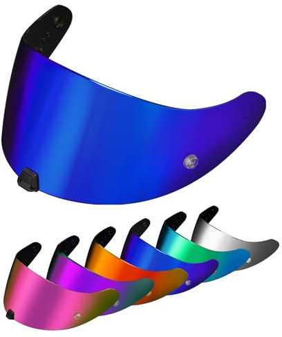 PSLER Visera de Casco para Exo R420(NO compatible con R520) Visera Tintada para Casco Motocicleta Accesorios de Repuesto(Azul Profundo)