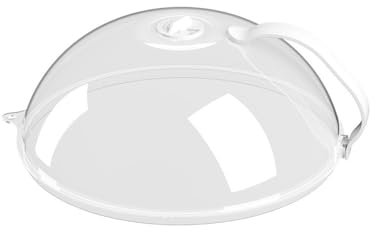 Coperchio paraspruzzi per ciotola con maniglia, fori di vapore regolabili, campana in vetro a microonde,campana a microonde in vetro, coperchio perfetto per microonde e piccole