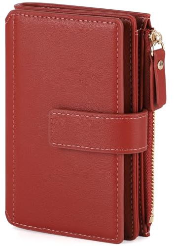 RRANCharltu Carteras de Mujer Cuero PU Monedero Muje Pequeñas,Rojo