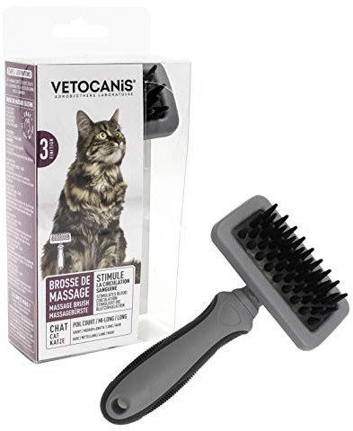 Vetocanis - Brosse Double Carde pour Chien - Accessoire de Toilettage pour Petit Chien - Tous Types de Poils - Solide avec Manche Ergonomique