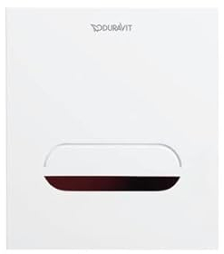 Placa de accionamiento DuraSystem A2 electronic para urinario, con función de limpieza, 130x150 mm, fundición de zinc, WD50070, Color: Panel frontal de fundición de zinc, blanco