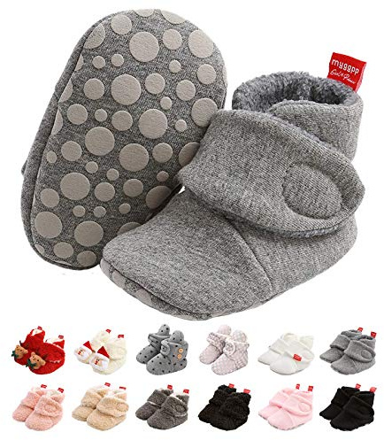 EDOTON Botas de Niño, Zapatos para bebés Lindo Invierno Calcetín Invierno Soft Sole Crib Raya de Caliente Boots de Algodón para Bebés 0-18 Meses