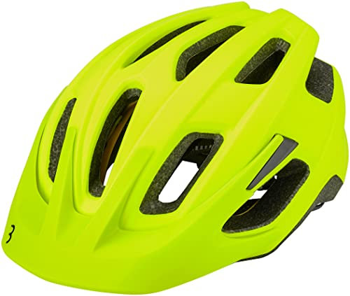 BBB Cycling Unisex-Adult Fahrradhelm Dune MIPS | Damen und Herren | Airflow Cooling System Abnehmbaren Visier | MTB und Rennrad | BHE-22b M (55-58cm), Matt Neongelb 2.0
